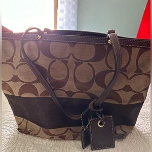Used canvas coach insignia bag.